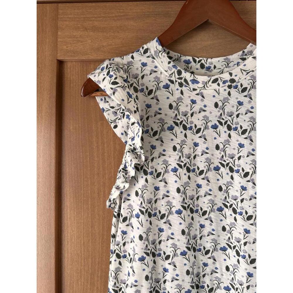 Nation LTD Paulette Ruffle Sleeve Tank Top in Cottage Floral Women’s size Small - Picture 4 of 13
